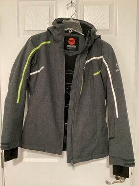 Rossignol Gray Jacket with Black Interior and Red Logo